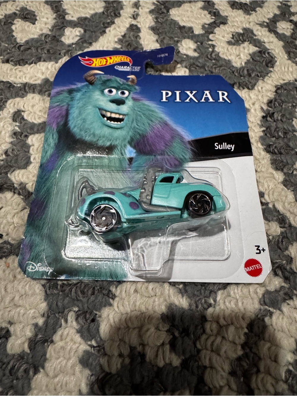 Mattel Hot Wheels PIXAR Sulley Teal and Purple Spot Die-Cast Car